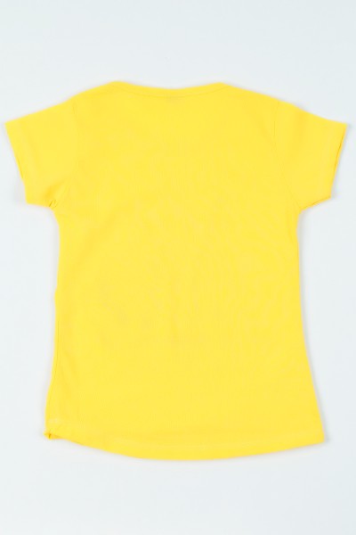Sarı (7-12 yaş) Besties Baskılı Kız Çocuk Tişört 108412
