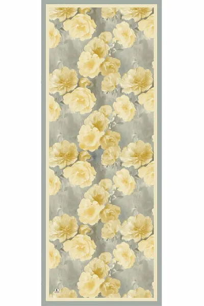 Sarı 70x180 Cm Dijital Baskılı Çiçek Desen Soft Şal 482114