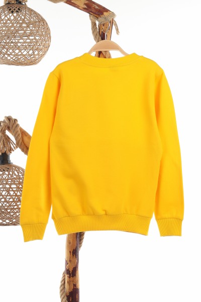 Sarı (8-12 Yaş) Freedom Baskılı İki İp Şardonlu Erkek Çocuk sweat 139792