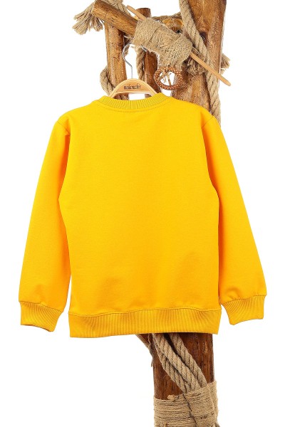 Sarı (9-12 Yaş) Bronx Desire Baskılı Erkek Çocuk Sweat 150941