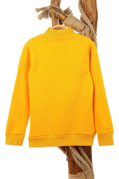 Sarı (9-12 Yaş) Let'S Party Baskılı Üç İp Şardonlu Erkek Çocuk Sweat 154245