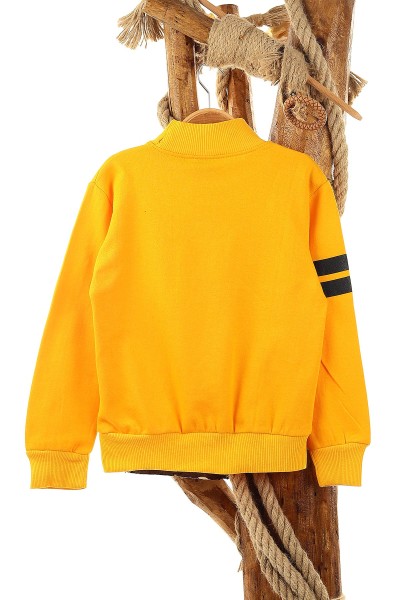 Sarı (9-12 Yaş) Navigatör Baskılı İki İp Şardonlu Erkek Çocuk Sweat 148939
