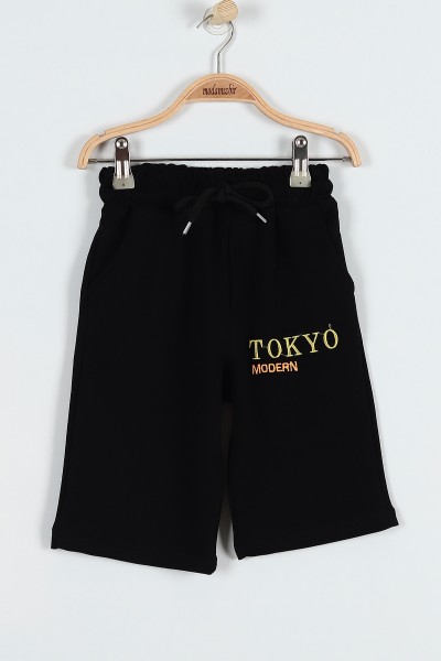 Sarı (9-12 Yaş) Tokyo Nakışlı Belden Bağlamalı Erkek Çocuk Takım 183035