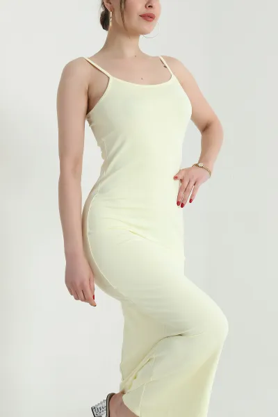 sari-ayarlanabilir-askili-scuba-kadin-elbise-468852