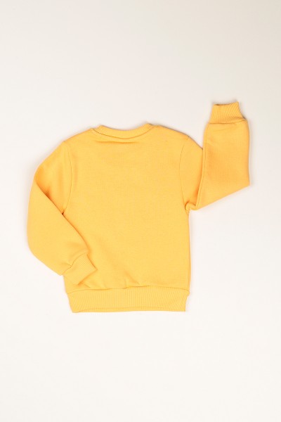 Sarı Baskılı İçi Şardonlu Erkek Çocuk Sweat 77478