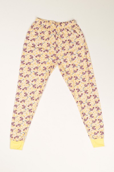 Sarı Baskılı Kız Çocuk Pijama Takımı 77935