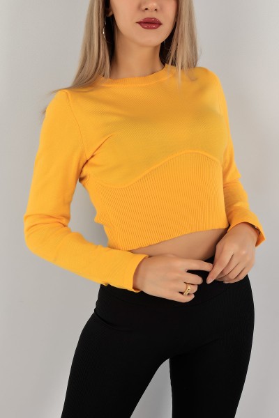 Sarı Bayan Triko Kazak 136504