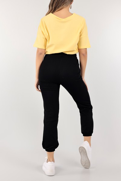 Sarı Bel ve Paça Lastikli İkili Takım 101538