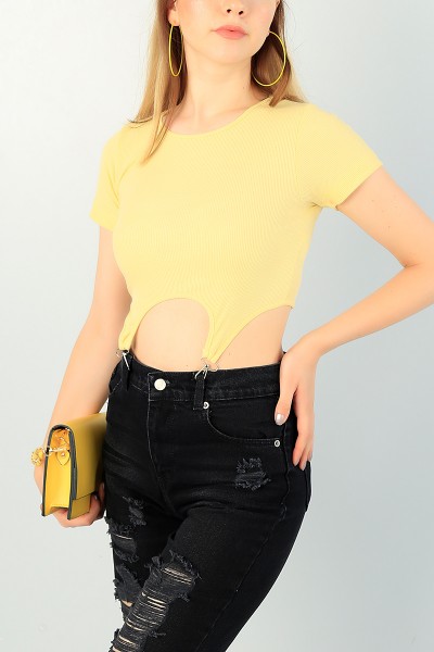 Sarı Beli Çengelli Fitilli Body 71301