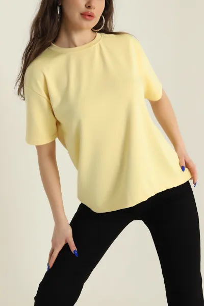 sari-bisiklet-yaka-modal-kadin-tisort-425802