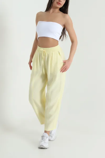 sari-biye-bagcikli-cilek-kadin-pantolon-460030