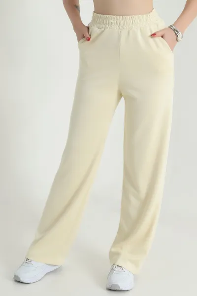 Sarı Cepli Bel Lastikli Oysho Kadın Pantolon 472581