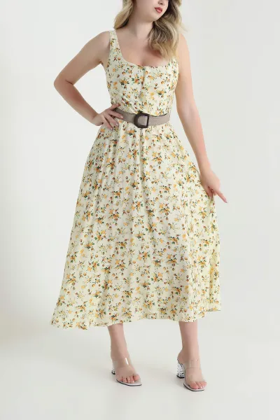 sari-citir-desen-kadin-elbise-460429