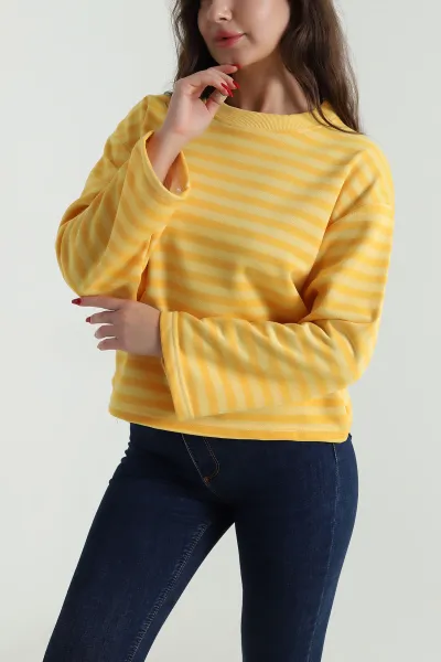sari-cizgili-uc-ip-kadin-sweat-495929