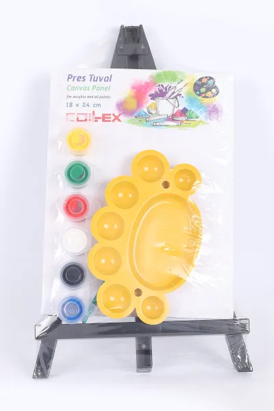 Sarı Collex Pres Tuval Seti 18x24 Cm Şövaleli 384446