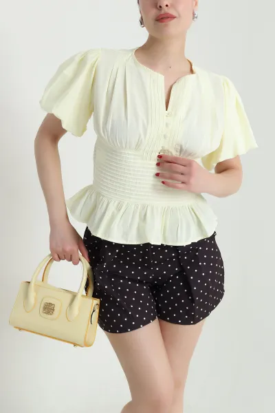 sari-dugmeli-poplin-kadin-gomlek-bluz-466801