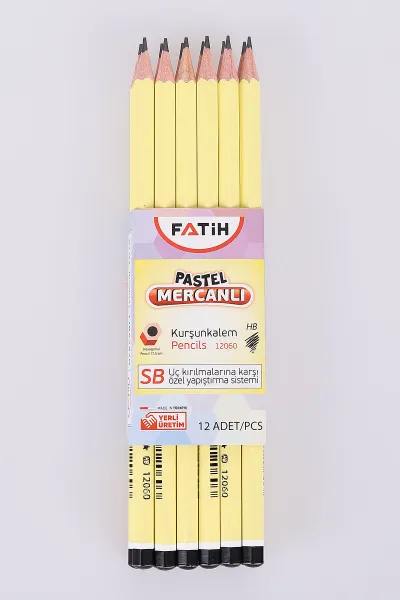 Sarı Fatih Mercanlı Pastel Kurşun Kalem 12'Lİ 287991