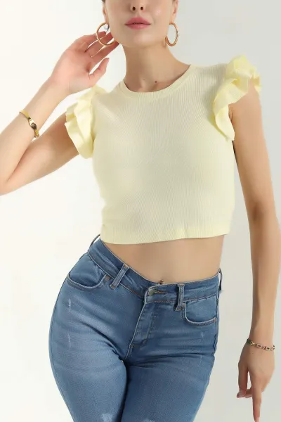 Sarı Fitilli Kadın Bluz 381314