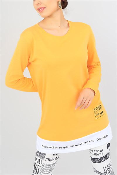 Sarı Garnili Likralı Tunik 38020