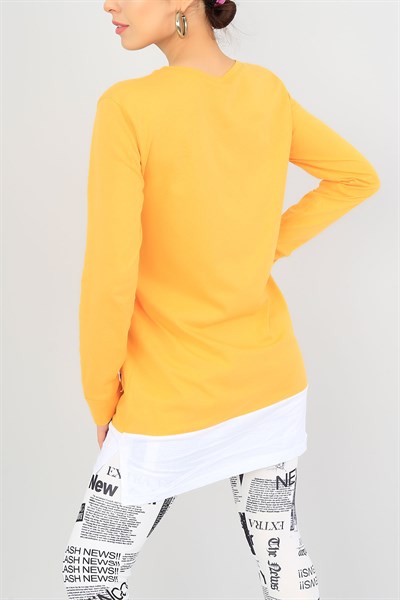 Sarı Garnili Likralı Tunik 38020