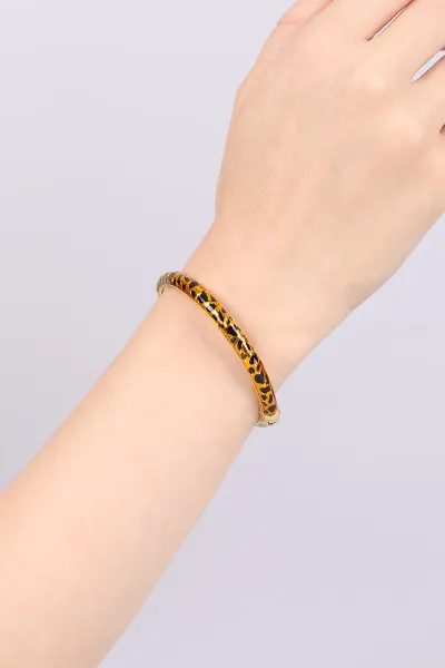Sarı Leopar Model  Kelepçe Bilezik 469117
