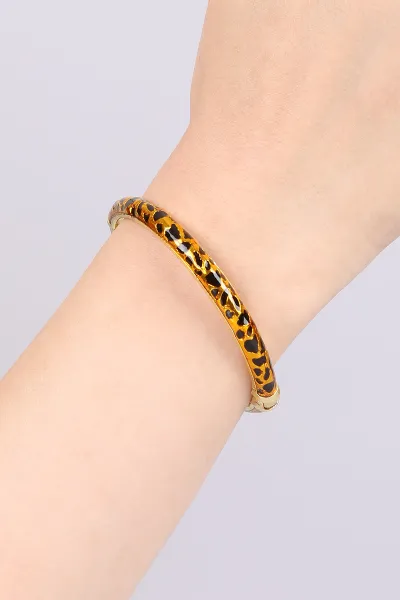 Sarı Leopar Model  Kelepçe Bilezik 469117