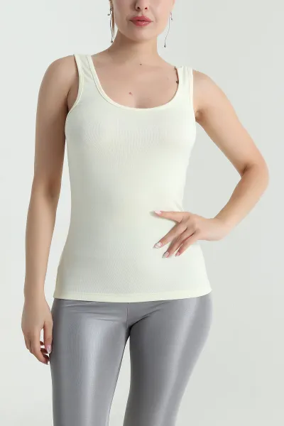 Sarı Likralı Modal Kadın Atlet 476023