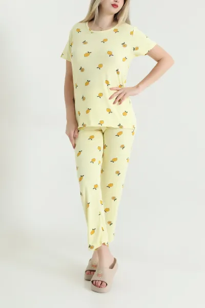Sarı Milan Kadın Pijama Takımı 466495