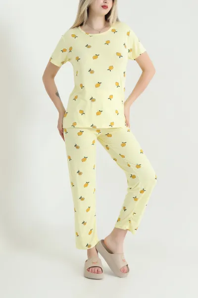 Sarı Milan Kadın Pijama Takımı 466495