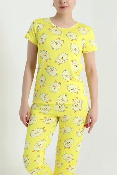 Sarı Milan Kadın Pijama Takımı 466500
