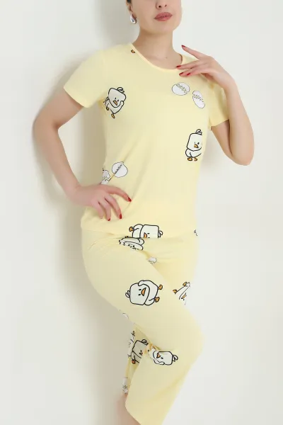 Sarı Milan Kadın Pijama Takımı 466503