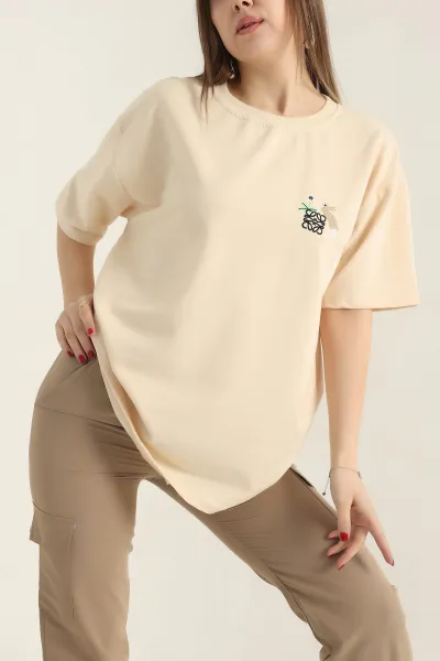 sari-nakisli-bisiklet-yaka-oversize-iki-bayan-tisort-337662