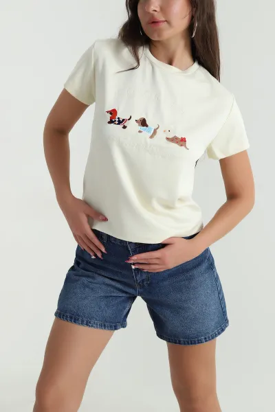 sari-nakisli-oysho-kadin-tisort-474794