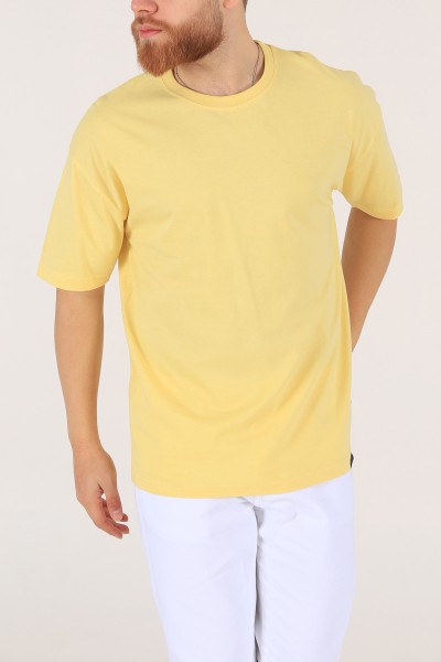 Sarı Oversize Erkek Tişört 170998