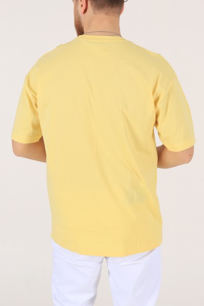 Sarı Oversize Erkek Tişört 170998