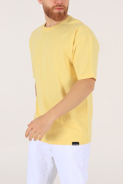 Sarı Oversize Erkek Tişört 170998
