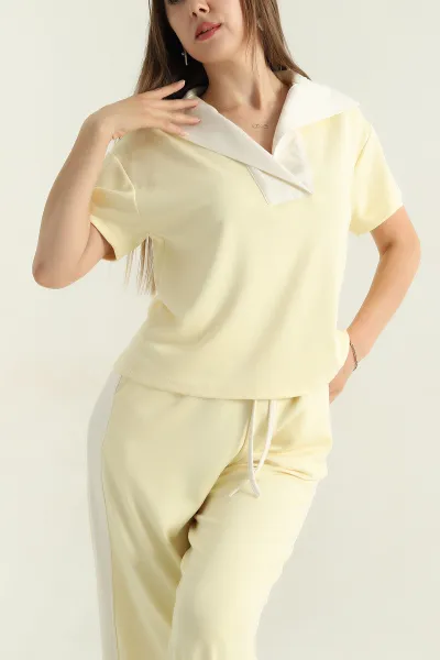 sari-oysho-likrali-kadin-ikili-takim-368311