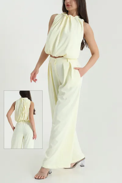 sari-pantolon-bluz-linda-kadin-ikili-takim-460297