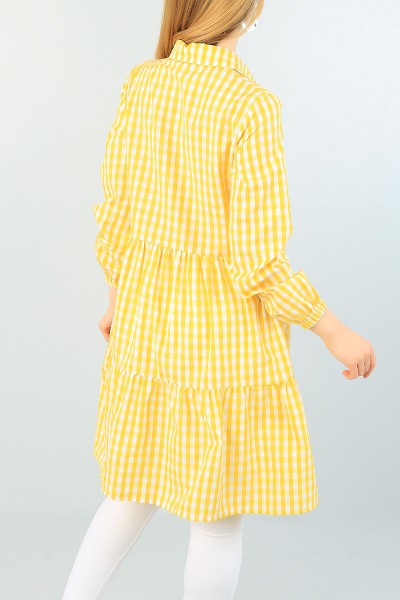 Sarı Pötikareli Dokuma Tunik 66573