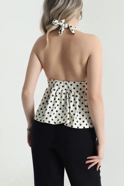 Sarı Puantiyeli Sandy Kadın Bluz 462091