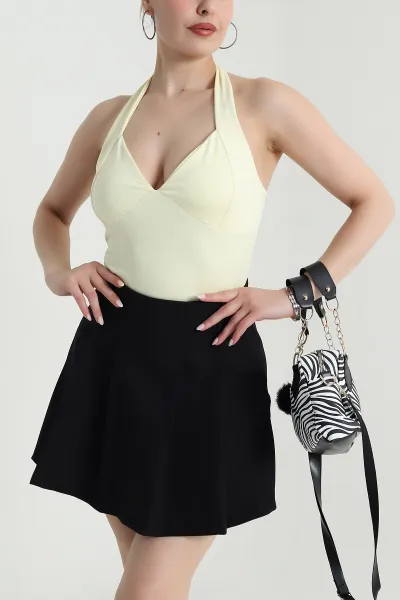 Sarı Scuba Zıbın Kadın Bluz 471599