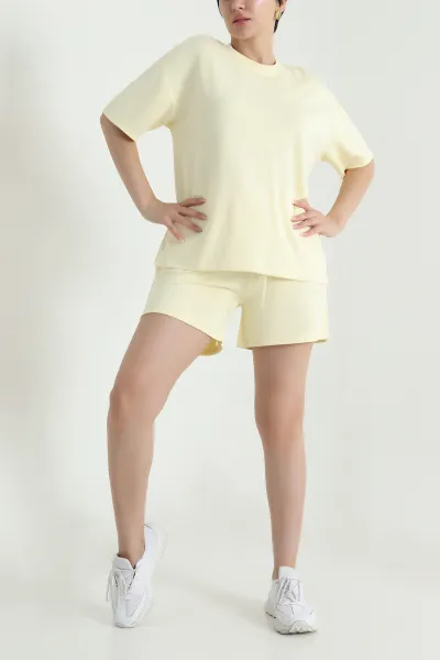 Sarı Şortlu Oysho Kadın İkili Takım 469352