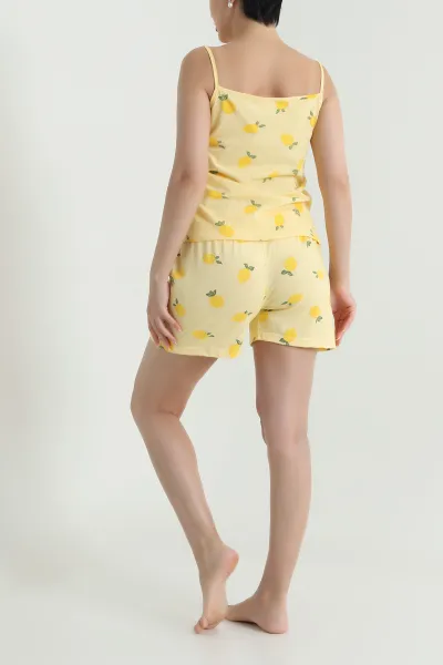 Sarı Şortlu Süprem Kadın Pijama Takımı 466534
