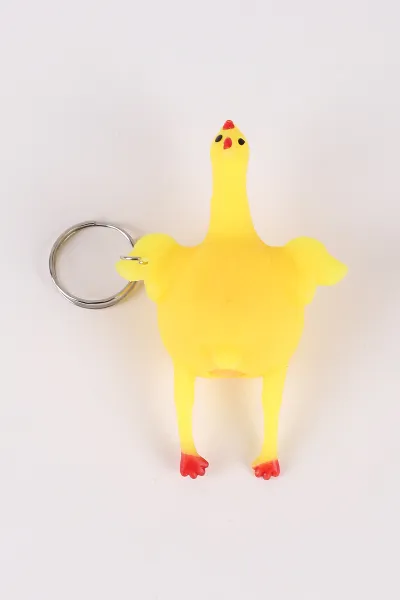 Sarı Squishy Yumurtlayan Tavuk Anahtarlık&Çanta Süsü 464554