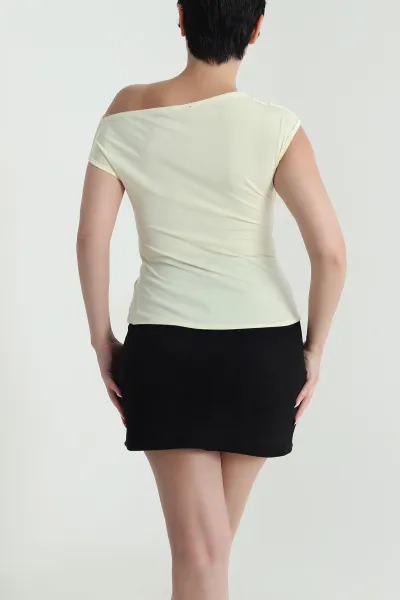 Sarı Tokalı Sandy Kadın Bluz 465411