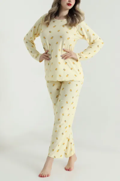 sari-uzun-kollu-suet-kadin-pijama-takimi-499335