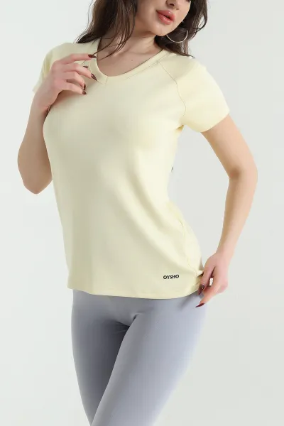 sari-v-yaka-oysho-kadin-tisort-437429