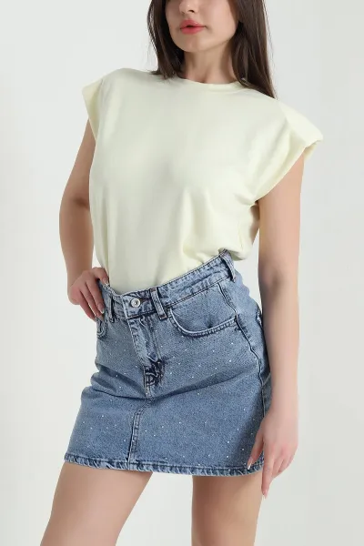 Sarı Vatkalı Oysho Kadın Bluz 455577