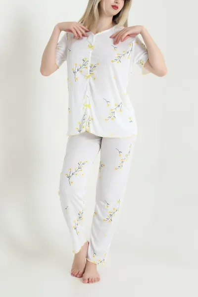 Sarı Yeni Sezon Kadın Pijama Takımı 466337