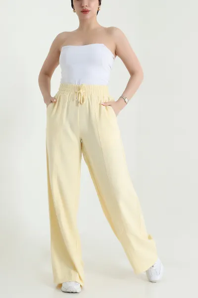 Sarı Yeni Sezon Tensel Kadın Pantolon 457851